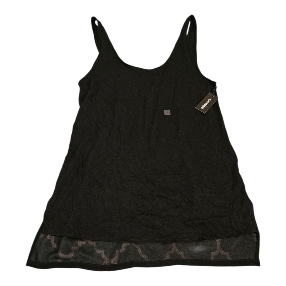 Express Small Solid Black Sleeveless Shirt *FLAW*